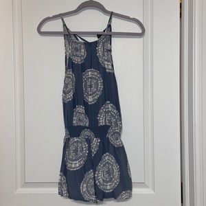 Size: M Forever 21 blue printed romper
